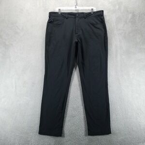 Mizzen & Main Pants Mens 36x30 Black Helmsman Slim Performance Chinos Office